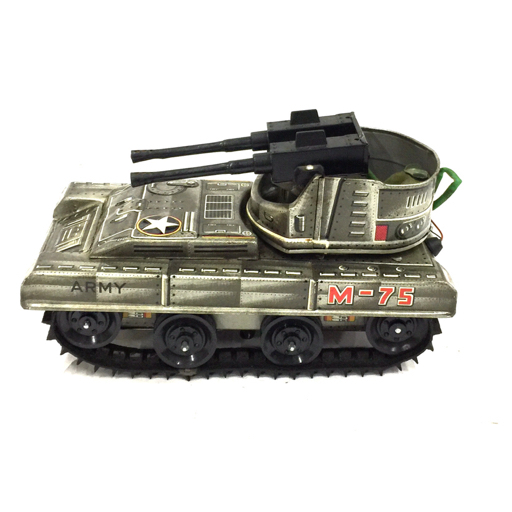 FIRING-CANNONS ANTI-AIRCRAFT TANK 発砲大砲対空 M-75 陸軍戦車 ブリキ